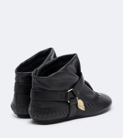 Pucci Leather Ankle Boots In Multi