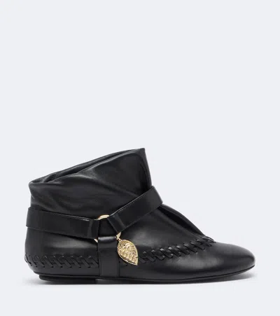 Pucci Leather Ankle Boots In Multi