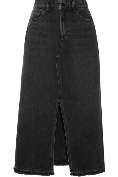 charcoal denim skirt
