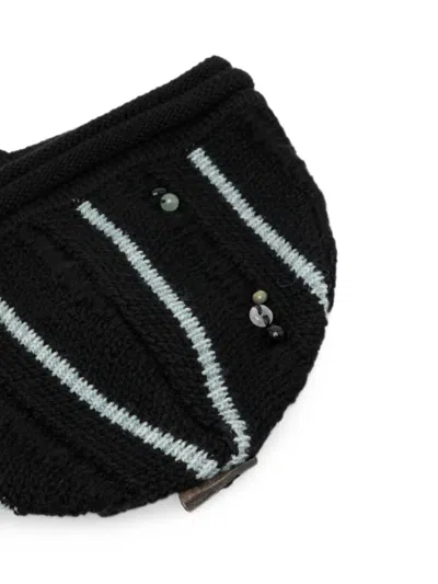 Ader Error Bead-embellished Beanie In Black