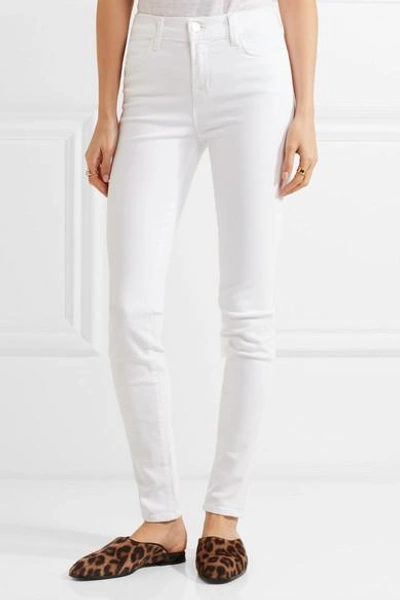 Shop J Brand Maria High-rise Skinny Jeans In White