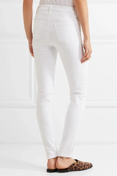 Shop J Brand Maria High-rise Skinny Jeans In White
