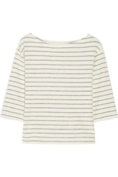 By Malene Birger Tirans Striped Cotton-terry Top In Stripes
