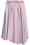 MARNI Pleated cotton midi skirt