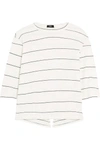 BASSIKE Split-back striped organic cotton-jersey top