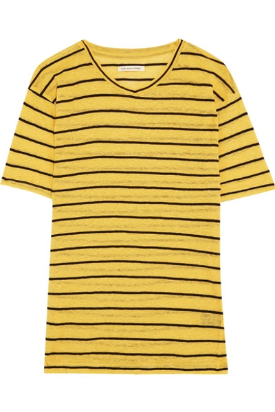 Isabel Marant Étoile Andreia Striped Slub Linen And Cotton-blend Jersey T-shirt