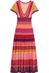 TEMPERLEY LONDON Sunlight striped crochet-knit midi dress
