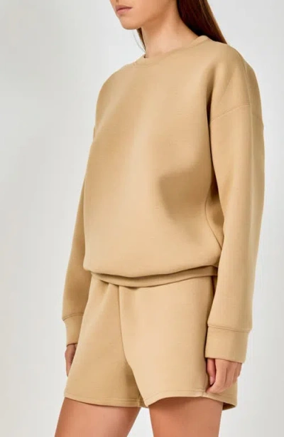 Grey Lab Relaxed Scuba Pullover In Brown