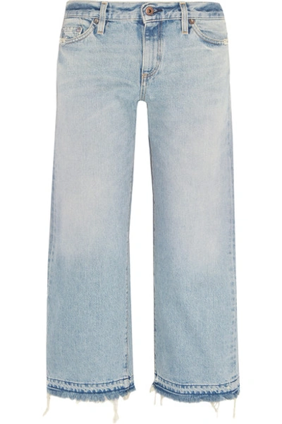 Simon Miller W005 Grants Cropped Frayed Wide-leg Jeans
