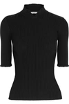 GANNI Evangel ribbed stretch-knit top