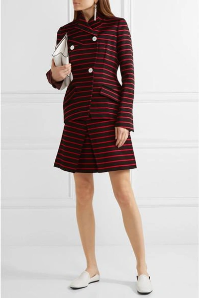 Shop Proenza Schouler Striped Cotton And Wool-blend Jacquard Blazer