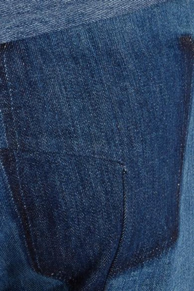 Shop Vetements + Levi's Distressed High-rise Straight-leg Jeans