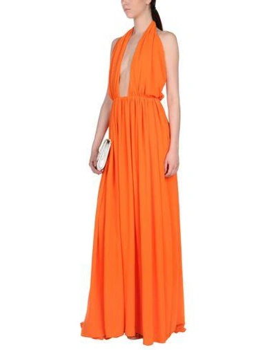 Shop Msgm Formal Dress In Orange