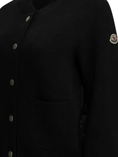 Moncler Padded-panel Jacket In Black