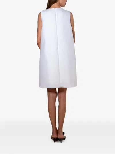 Styland 보우 디테일 민소매 미니 드레스 In White