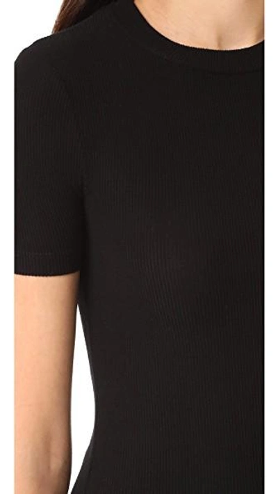 Shop Getting Back To Square One The Short Sleeve Crop Crew Tee In Black