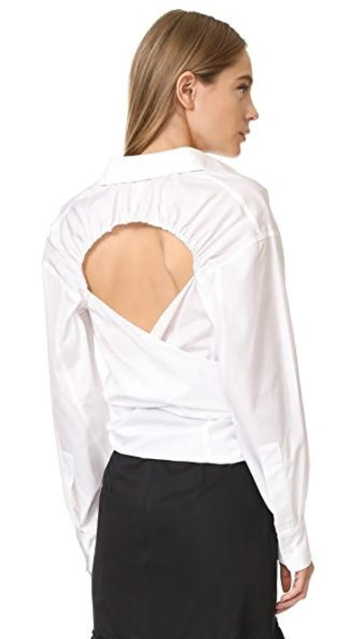 Shop Tome Open Back Shirt In Белый