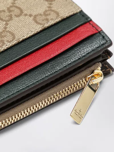 Gucci Web Small Wallet In Brown
