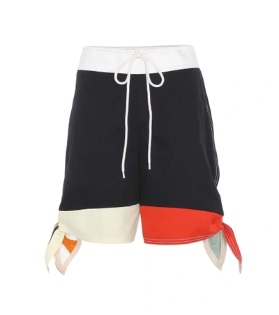 Shop Chloé Cotton Shorts In Multicoloured