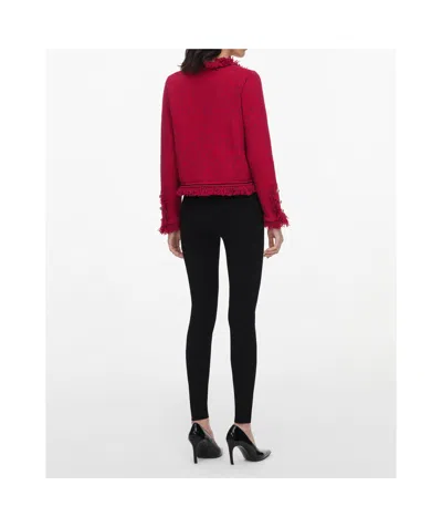 Self-portrait Long-sleeve Jacket In Red