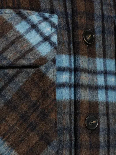 CHECK-PATTERN BUTTON-UP JACKET