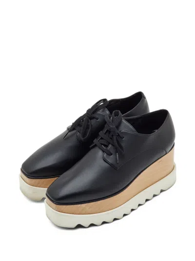 Pre-owned Stella Mccartney Elyse Platform Derby Shoes In Black