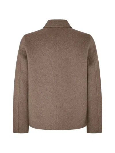 Samsoe & Samsoe Samsoe Samsoe Zip Front Wool Blend Jacket In Brown
