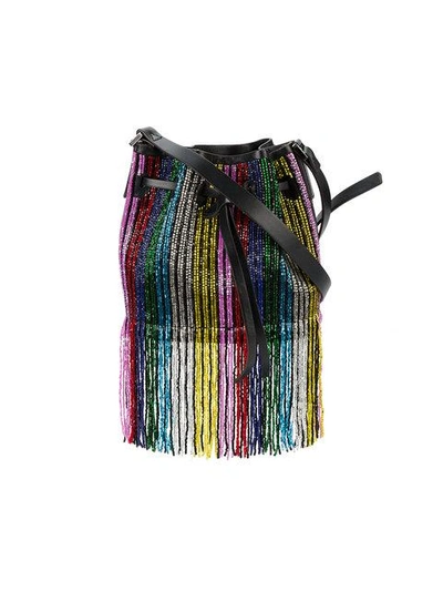 Shop Les Petits Joueurs Mini Daliah Beaded Bag In Black