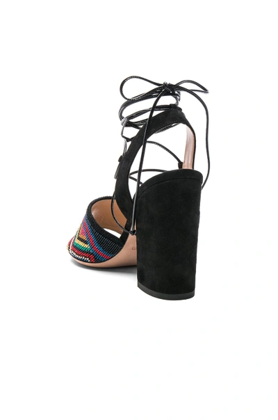 Shop Valentino Suede Nuevitas Sandals In Multi