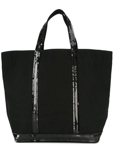 Shop Vanessa Bruno Sequin Embellished Tote In Black