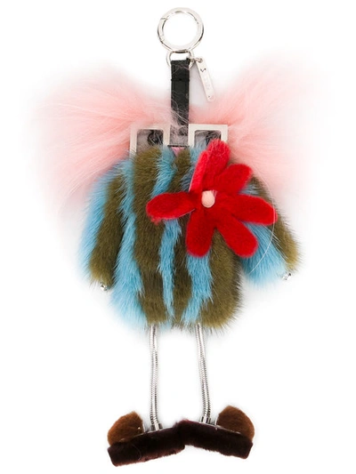 Fendi Witches Fur Bag Charm In Pink