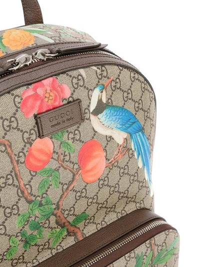 Shop Gucci Tian Print Gg Supreme Backpack