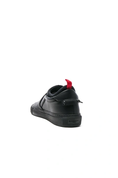 Shop Givenchy Street Skate Sock Leather Sneakers In Black. In Black & White