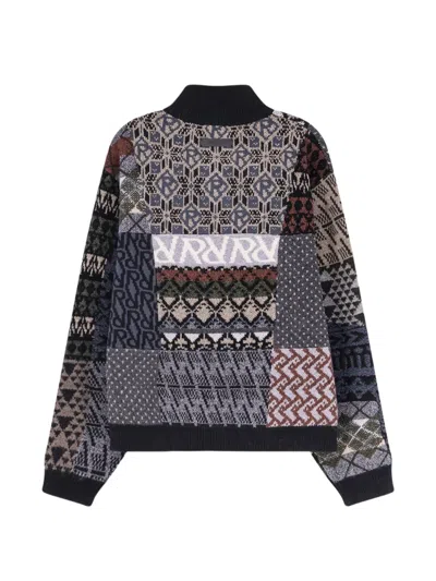 Represent Patchwork Intarsia-knit Sweater In Multi