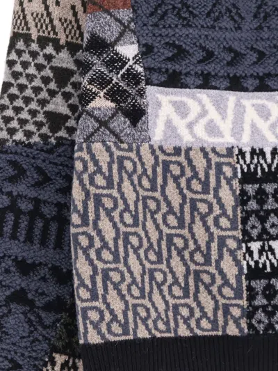 Represent Patchwork Intarsia-knit Sweater In Multi