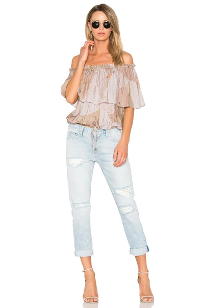 Shop Maria Stanley Joana Blouse In Lilac Painting