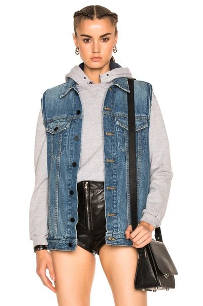 Shop Alexander Wang Daze Vest In Blue. In Light Indigo Aged