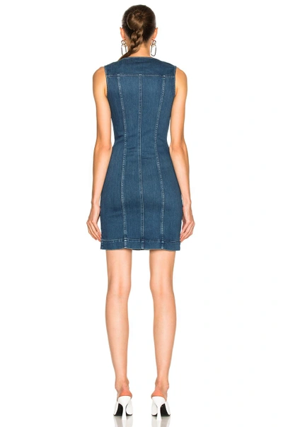 Shop Stella Mccartney Super Stretch Denim Dress In Blue