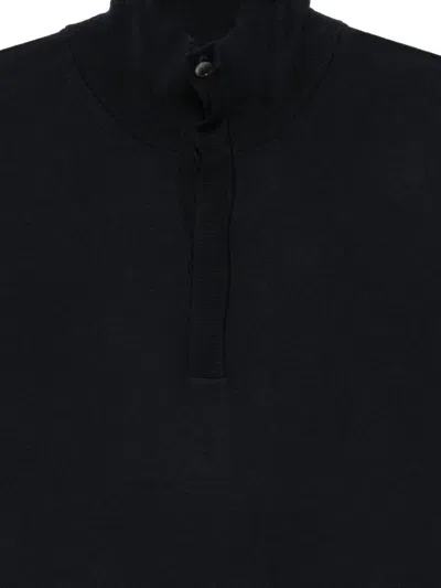 Alpha Studio Button-placket Sweater In Black