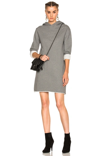 Shop Rta Celine Sweatshirt Dress In Iron