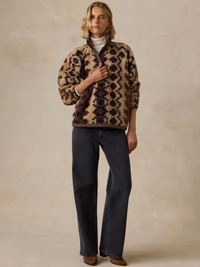 Faherty Fireside Fleece Pullover Top In Multi