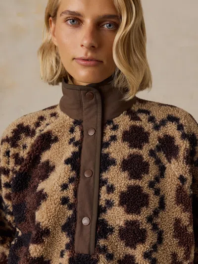 Faherty Fireside Fleece Pullover Top In Multi