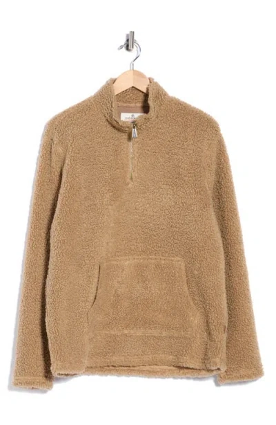 Rainforest Fleece Quarter Zip Pullover In Brown