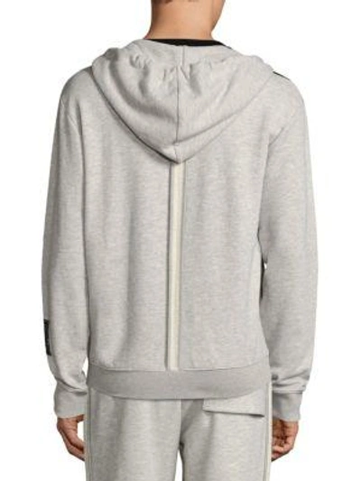 Shop Mcq By Alexander Mcqueen Hooded Zip-front Jacket In Grey