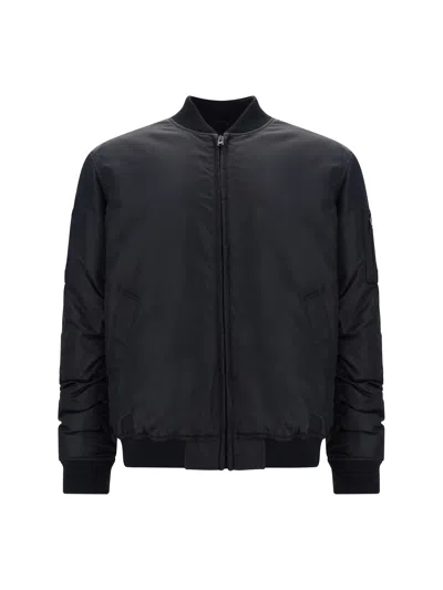 Moschino Quilted Polyamide Bomber Jacket In Black