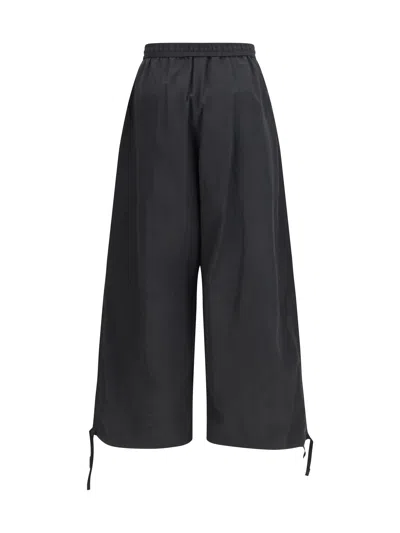 Kenzo Adjustable Drawstring Cargo Pants In Black