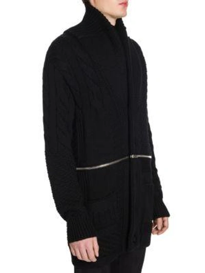 Shop Alexander Mcqueen Shawl Collar Cardigan In Airforce