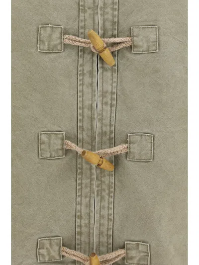 Found Toggle-fastening Jacket In White