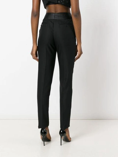 Shop Saint Laurent Skinny Trousers - Black