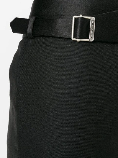 Shop Saint Laurent Skinny Trousers - Black